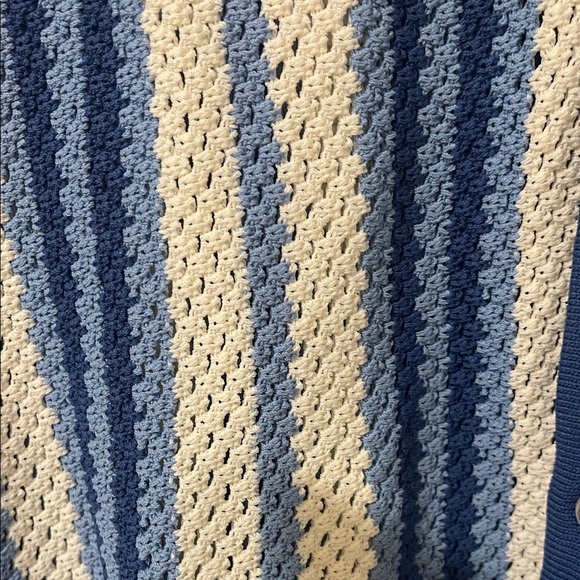 SOLID & STRIPED Blue and White Striped Knit Top, Size M, EUC - Picture 7 of 7
